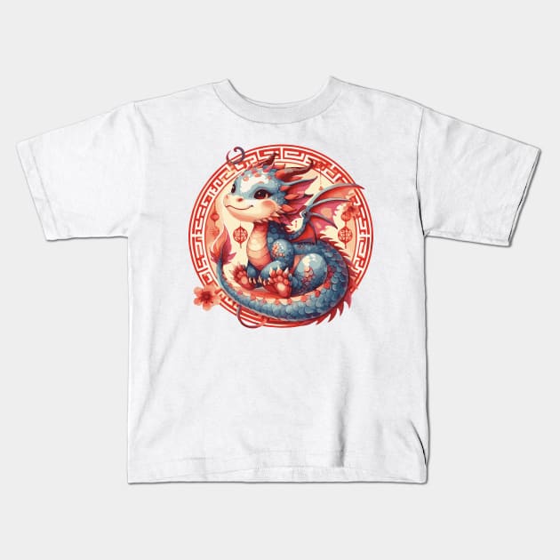 Year of the Baby Dragon 2024 Kids T-Shirt by Heartsake